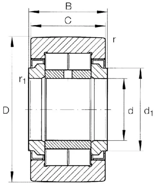 SKF - 7500NUTR2052X - Rullo cingolo a perno