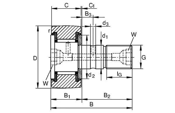 SKF - KR47PPA - Rullo cingolo a perno
