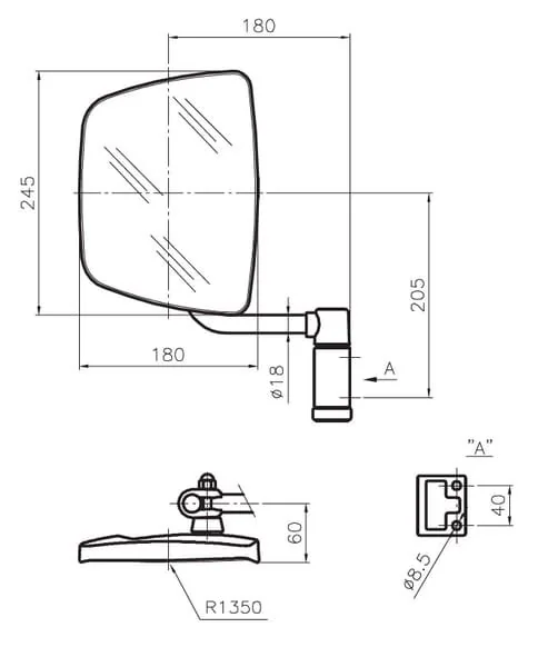Smat Nord - 6169001 - Specchio completo