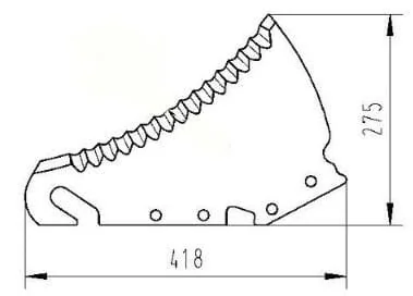 Strautmann - 41517501 - Coltello per carro insilatore, corto