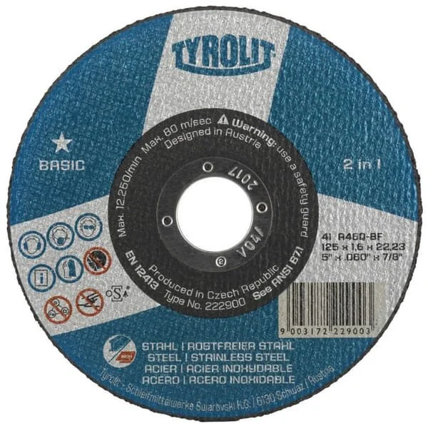 Tyrolit - 223000NH - Disco da taglio Basic St-SS 178x3