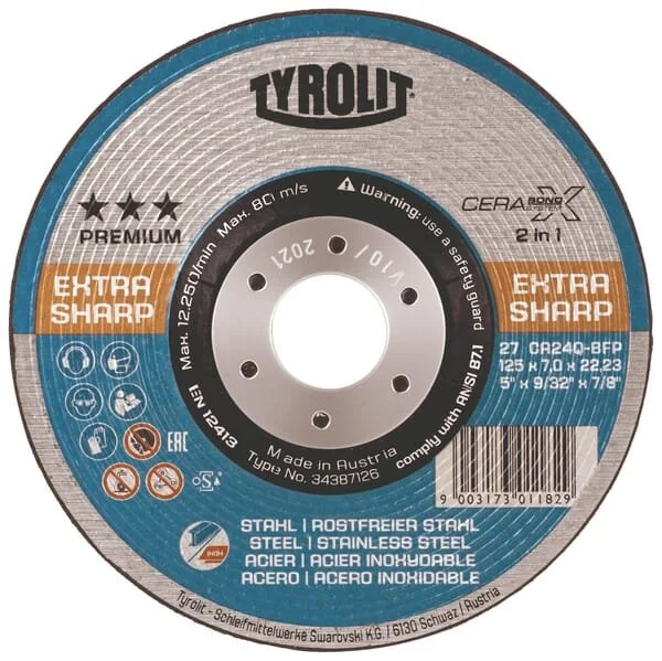 Tyrolit - 34401830 - Disco abrasivo CA24Q-BFP