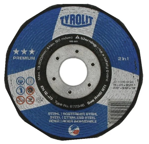 Tyrolit - 872346 - Disco da taglio Premium St-SS+Cup 115x2.5