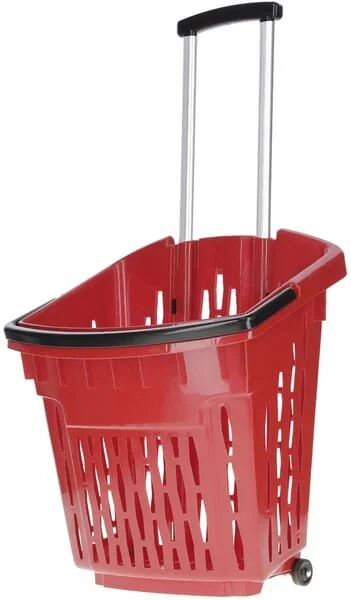 Unbranded - 1584000120 - Cesto plastica rosso/nero