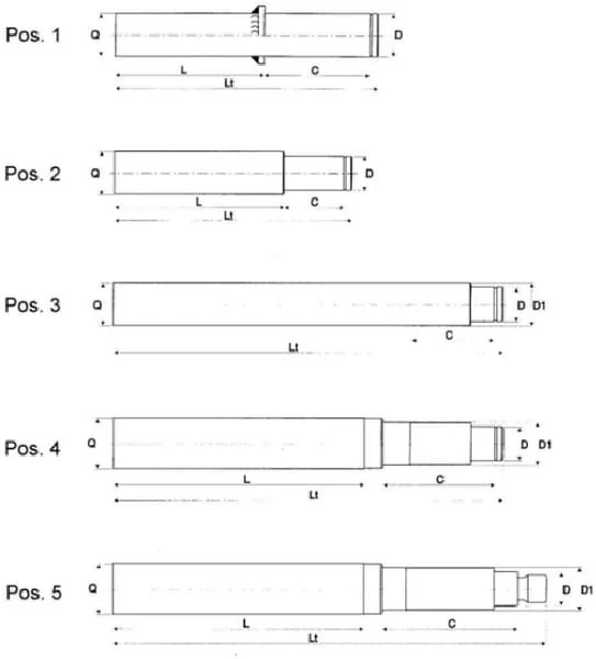 Unbranded - AS30230 - Diametro asse 30x230 25/20 per anello di bloccaggio