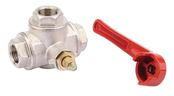 Unbranded - KS312T - Valvola a sfera 3 vie T 1/2" BI/BI