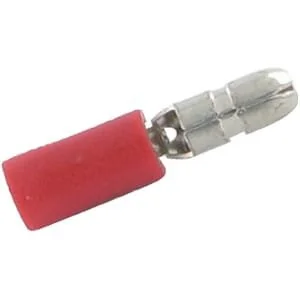 Unbranded - LA9090P001 - Connettore a proiettile maschio, rosso, 0.5-1mm² 4mm