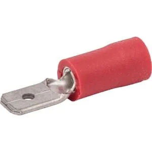 Unbranded - LA9255P001 - Terminale a lama maschio, rosso, 0.5-1mm²