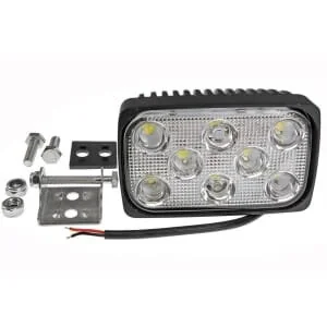 Vapormatic - VLC6113 - Faro da lavoro LED, 5W, 2560lm, rettangolare, 12/24V, trasparente, 8 LED