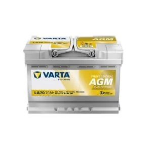 Varta - 840070076 - Batteria 760A LA70 Professional a doppio uso AGM