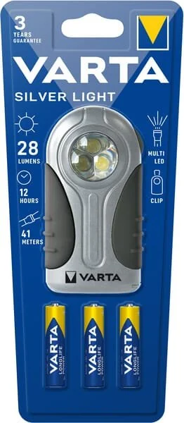VARTA Consumer Batteries - 16647 - Torcia LED Silver Light
