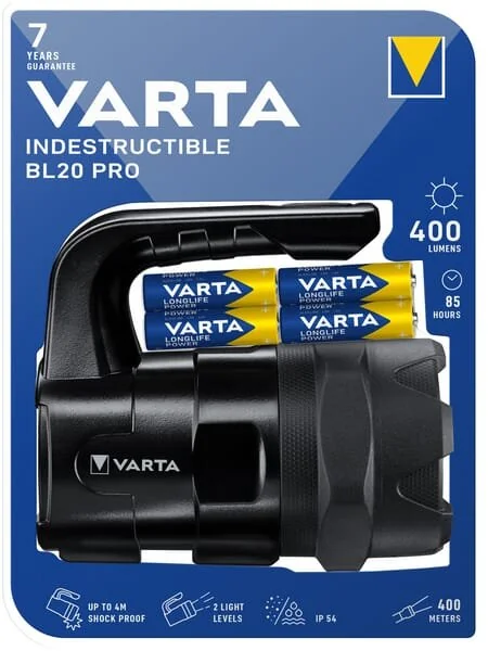 VARTA Consumer Batteries - 18751 - Torcia indistruttibile BL20 PRO