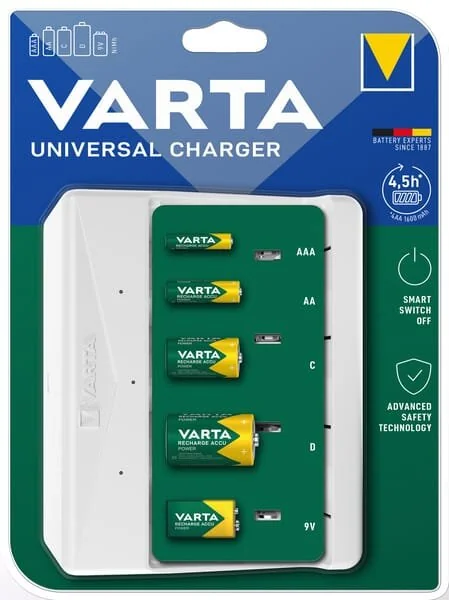 VARTA Consumer Batteries - 57658 - Caricabatterie universale