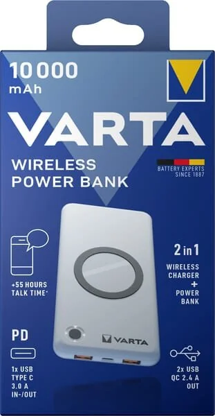 VARTA Consumer Batteries - 57913 - Powerbank wireless 10000