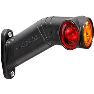 Vignal - D14426 - Luce d'ingombro RH LED, rotonda, 12/, bianco/rosso/ambra, da avvitare, 178x48xAMP SuperSeal 2-Pin