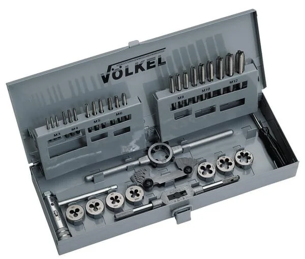 Völkel - 49501 - Set filiere e maschi 3-12mm HSS