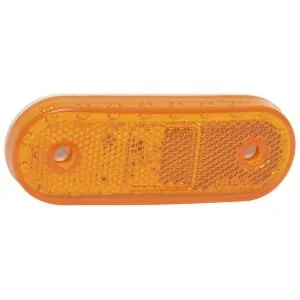 Waś - 14003005340 - Luce di ingombro LED, rettangolare, ambra, da avvitare, 40x114mm, Was