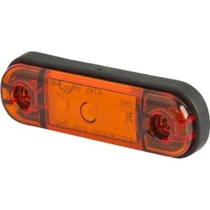 Waś - 1400300708 - Luce d'ingombro LED, rettangolare, 12/, ambra, da avvitare, 84x24mm, 3 LEDs, era