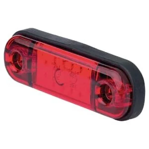Waś - 1400300715 - Luce di ingombro LED, rettangolare, 12/, rosso, da avvitare, 84x24mm, 12 LEDs