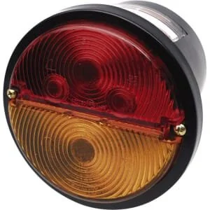 Waś - 1400681100 - Luce posteriore LH rotonda, 12/, ambra/rosso, con fissaggio a bullone