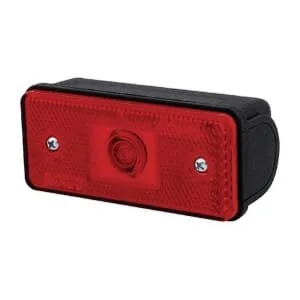 Waś - 1400690553 - Luce di ingombro LED, rettangolare, 12/, rosso, da avvitare, Was