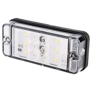 Waś - 1400696702 - Faro retromarcia LED, rettangolare, 12/, bianco, a bullone, 107x47mm