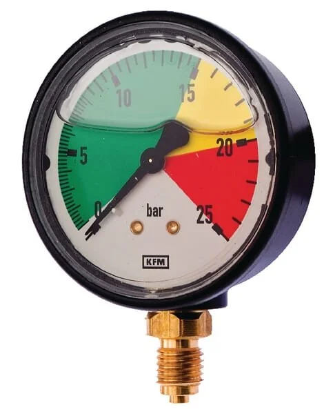 Wika - 65004002000020 - Manometro a glicerina, attacco inferiore 25bar