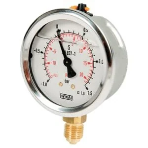Wika - B711WM0631015D - Manometro, Diametro 63 mm, Da -1 a +1,5 Bar, Connessione inferiore 1/4 pollice