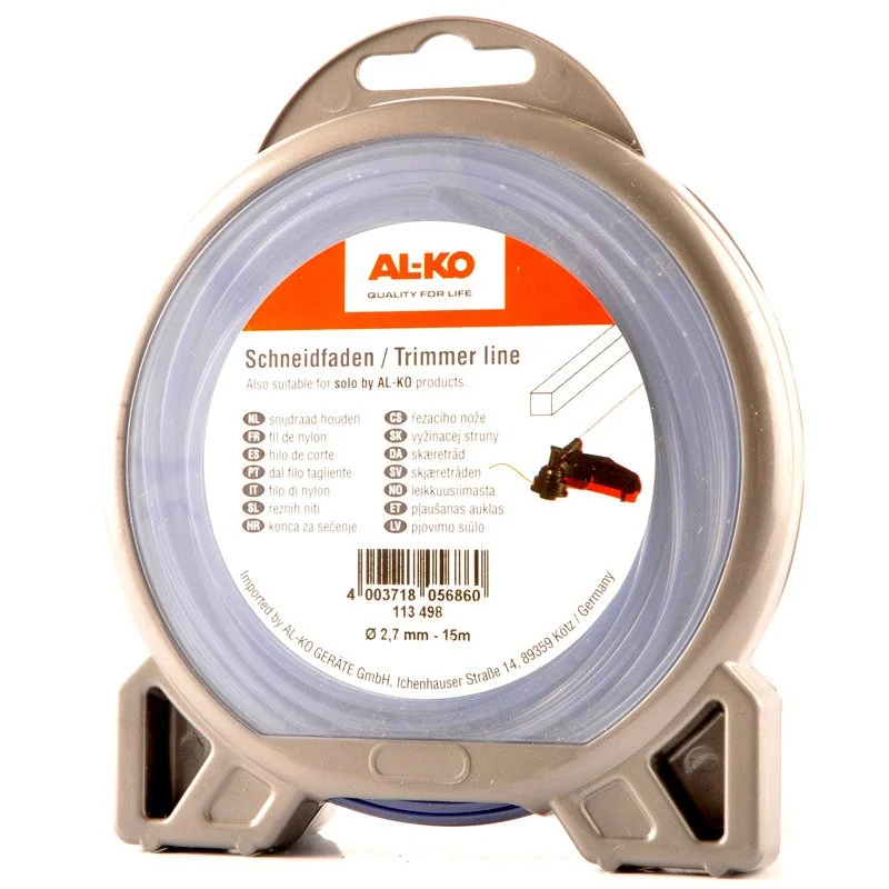 Al Ko - 113498 - Filo quadrato per decespugliatore / tagliaerba 2.7 mm 15 m