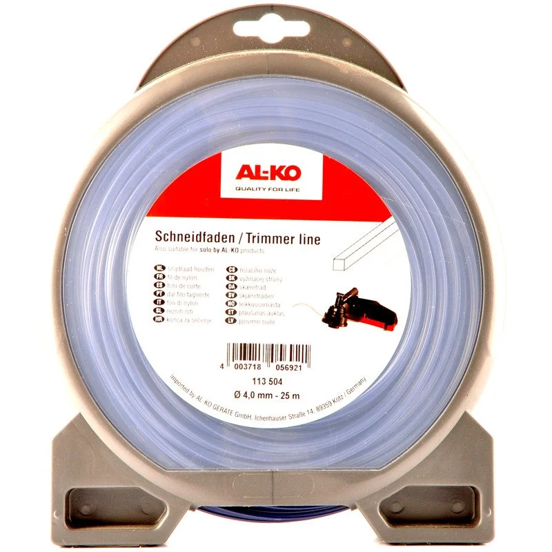 Al Ko - 113504 - Filo per decespugliatore / tagliaerba quadrato 4.0 mm 25 mm