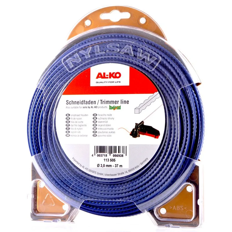 Al Ko - 113505 - Filo quadrato per decespugliatore / tagliaerba 3.0 mm 37 m