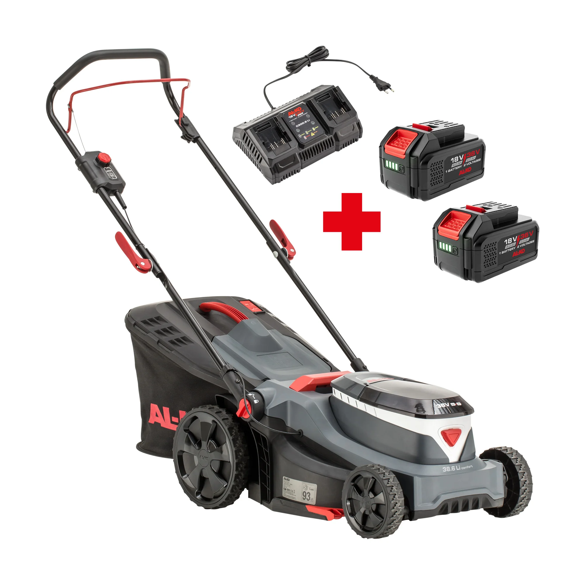 Al Ko - 114171 - Rasaerba a batteria AKKU 38.6 LI COMFORT set 2x4 Ah